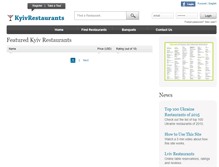 Tablet Screenshot of kyivrestaurants.com